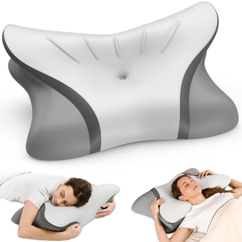 Crisgo Cervical Neck Pillow - Ergonomic Memory Foam with 2 Heights