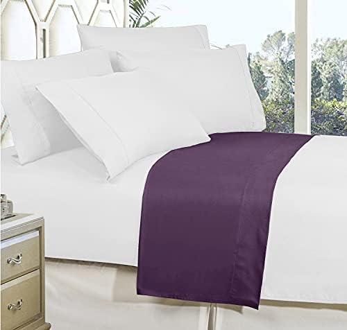 Elegant Comfort 6-Pack Flat Sheets Eggplant Purple
