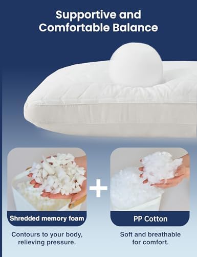 ZonLi Memory Foam Body Pillow for Adults 20x54 Inch White 1