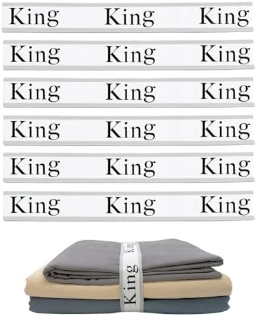 Maletnd 6Pcs Sheet Organizer Bands - Grey King Size