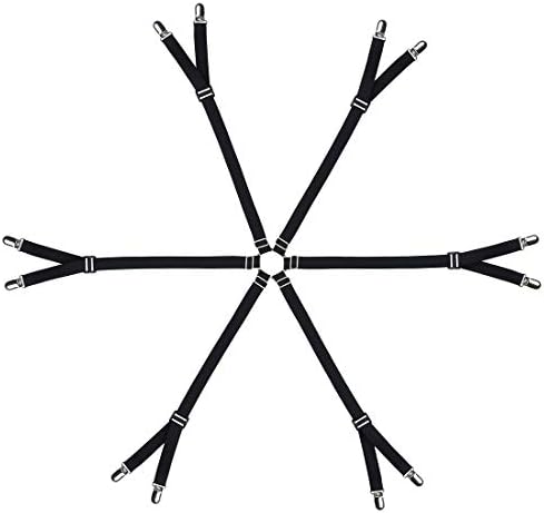 Eopocdor Bed Sheet Straps Adjustable Black