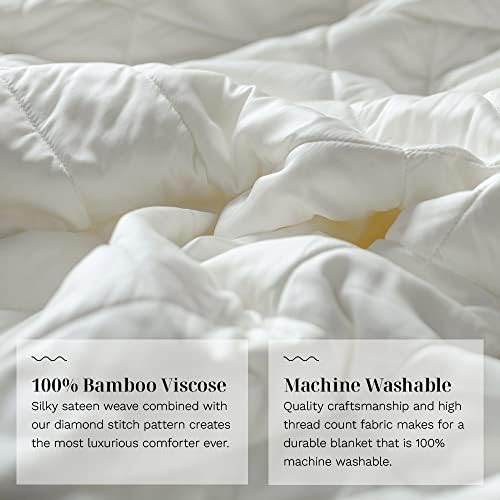 LUXOME Ivory Blanket - 86x92 Inch Thermal Regulating
