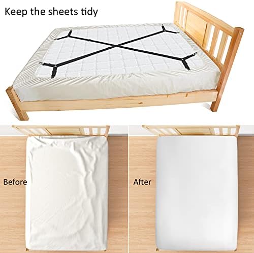 ACEDCOR Sheet Straps with Stainless Clamps and Elastic