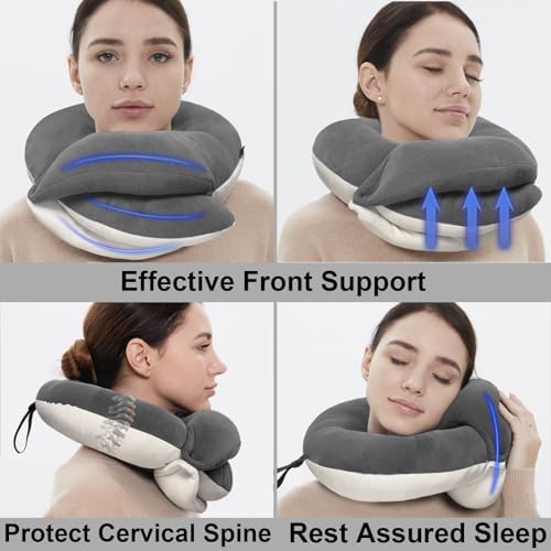 BUYUE Travel Neck Pillow with Eye Mask and Earplugs