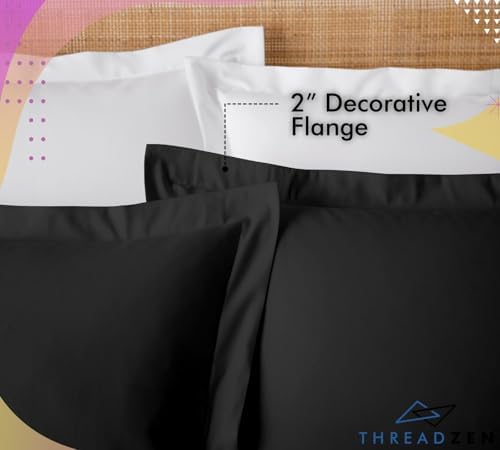 THREADZEN Cal King Pillow Sham 21x41 Set of 2