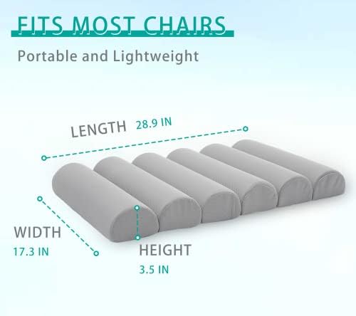 Givanlee 6-Section Lumbar Support Pillow for Office Chairs