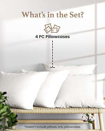 Good Sleep Bedding 1000 TC White Pillowcases Set of 4