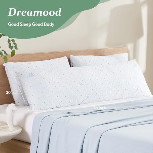 Cooling Body Pillow with Adjustable Memory Foam and Washable Cover