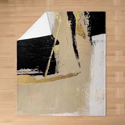 jejeloiu Abstract Art Flannel Throw Blanket