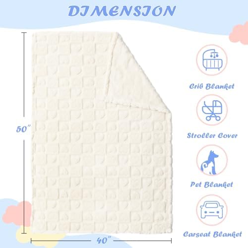 Excervent Heart Checkered Soft Throw Blanket for Kids