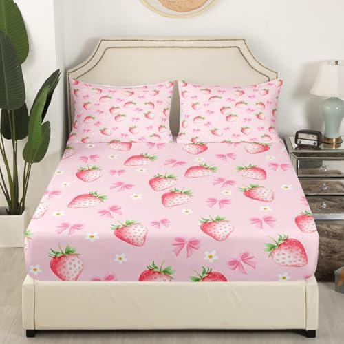 Castle Fairy Cute Bowknot Fitted Sheet Set Twin Size