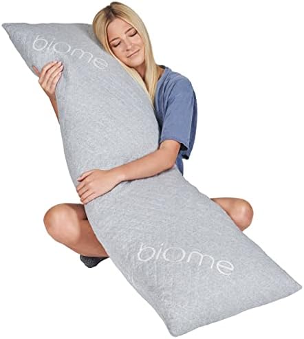 Snuggle-Pedic Body Pillow for Side Sleepers - 20x54 Light Gray