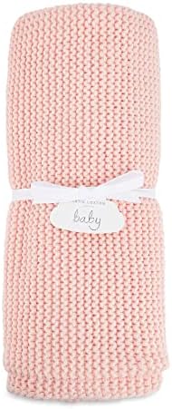 Katie Loxton Pink Knitted Throw Blanket for Kids