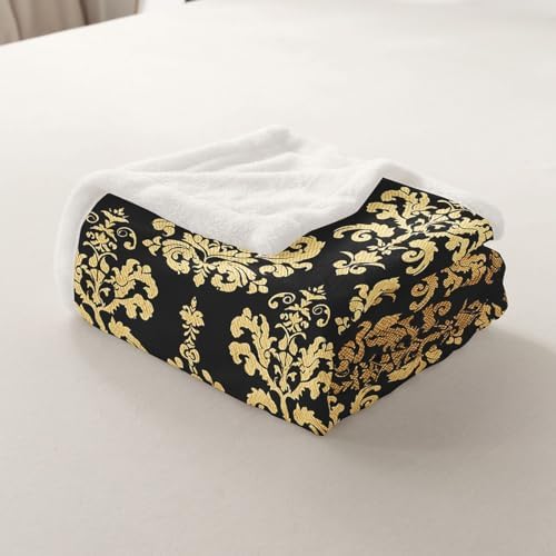 Feelyou Gothic Damask Sherpa Throw Blanket for Kids