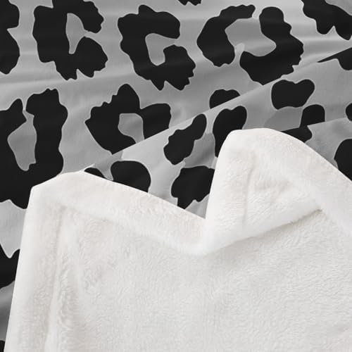 Feelyou Kids Animal Print Sherpa Blanket for Bed and Couch