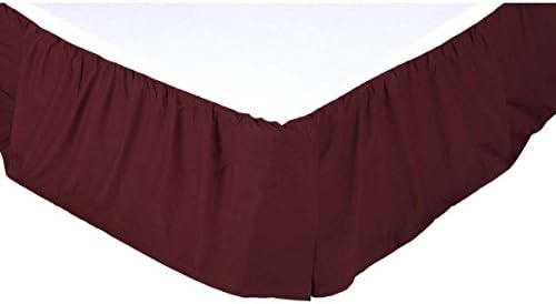 Solid Burgundy Twin Bed Skirt 39x76x16 1