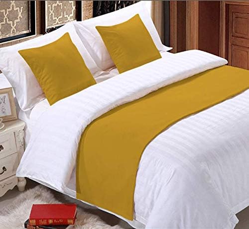 Solid 3 Piece Bed Runner with 2 Pillow Shams