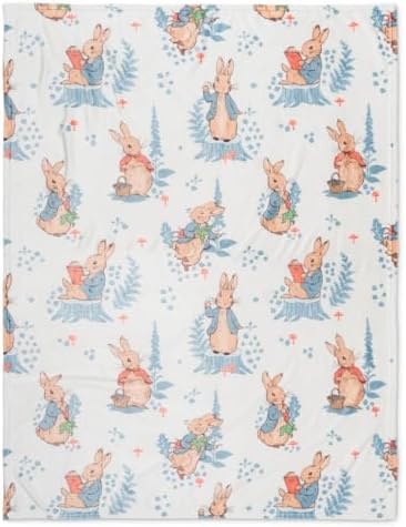 Franco Peter Rabbit Cozy Throw 46x60 Soft and Plush