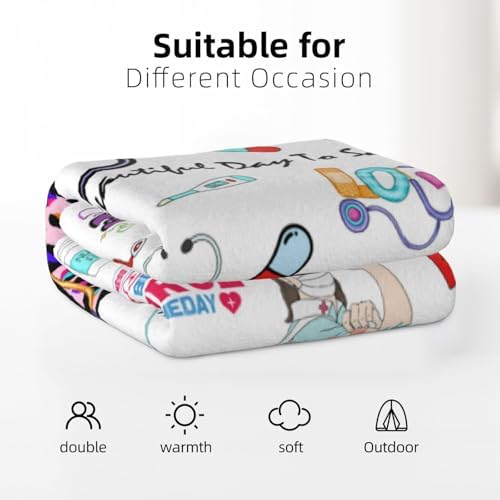 Cozy Nurse Blanket with Funny Nursing Design