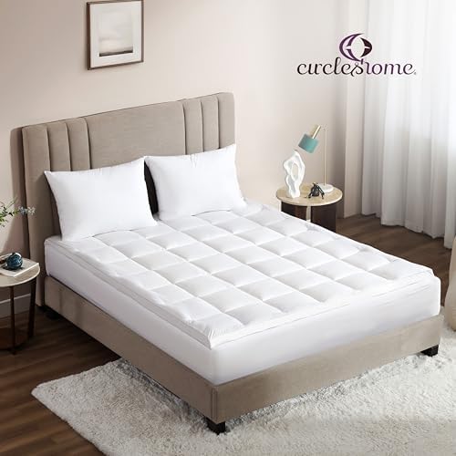 CirclesHome Twin XL Hybrid Mattress Protector Pad - Plush Thick and Fitted