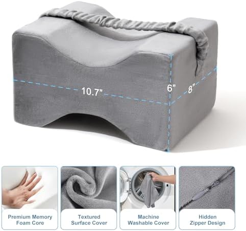 Knee Pillow for Side Sleepers with 4 Uses and Pain Relief