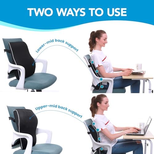 QUTOOL Lumbar Support Pillow for Office Chair and Car