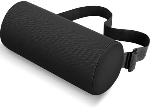 CushZone Lumbar Roll Support Pillow - Black
