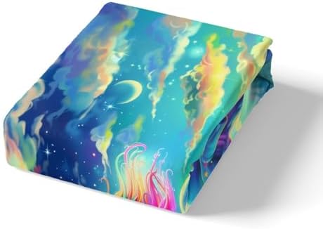 Manfei Fantasy Unicorn Sheet Set Twin with 1 Pillowcase