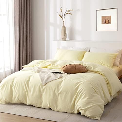 TIPTOE BEAR King Duvet Cover Set 3 Pcs Pale Yellow