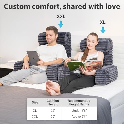 ENITYA Reading Pillow for Bed Sitting XL Back Support Pillow