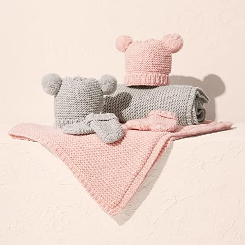 Katie Loxton Pink Knitted Throw Blanket for Kids