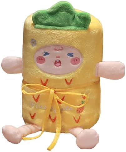 ETAWDE Green Cartoon Flannel Throw Blanket for Kids