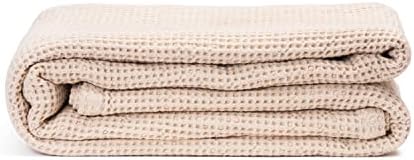 Organic Cotton Waffle Weave Queen Blanket - 92x92 Inches