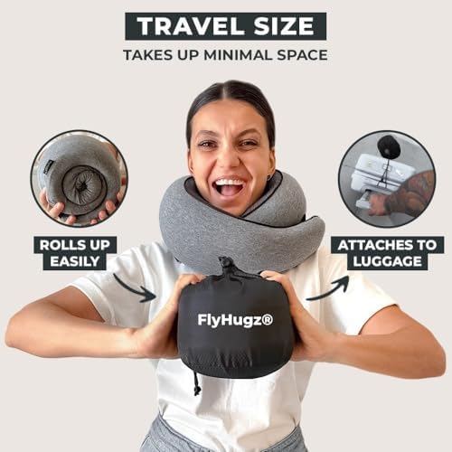FlyHugz Neck Travel Pillow for Comfort and Support