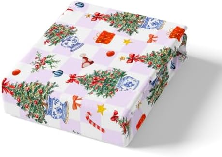 Castle Fairy Christmas Pine Fitted Sheet Twin Set with Pillowcase 1