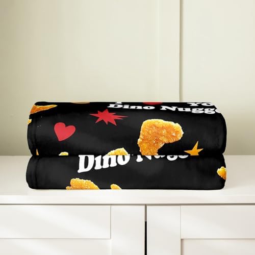 Feelyou Dino Flannel Fleece Throw Blanket 60x80 Kids Cute Chicken Nuggets Bed Blanket