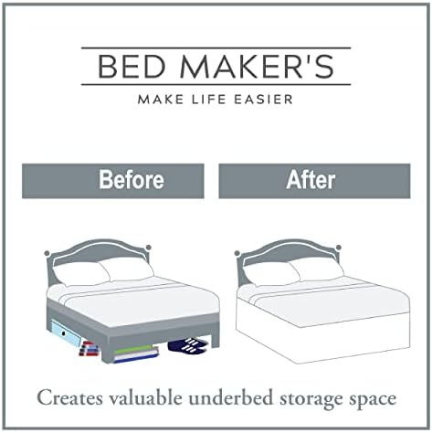 Bed Makers Wrap-Around Bed Skirt Queen White 15 Inch Drop