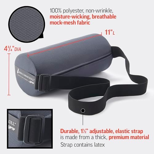 OPTP McKenzie Lumbar Roll USA-Made Back Support Pillow