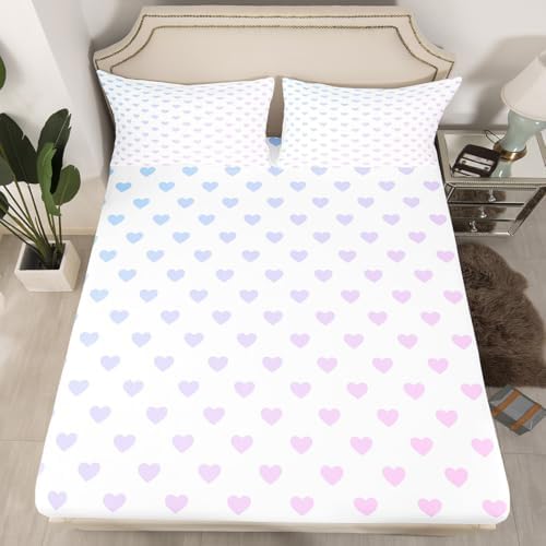 Castle Fairy Heart Shaped Twin Sheet Set
