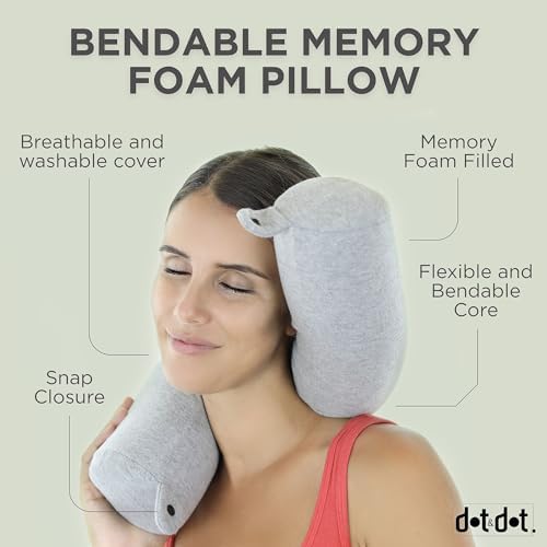 DotDot Twist Memory Foam Travel Pillow for Airplanes