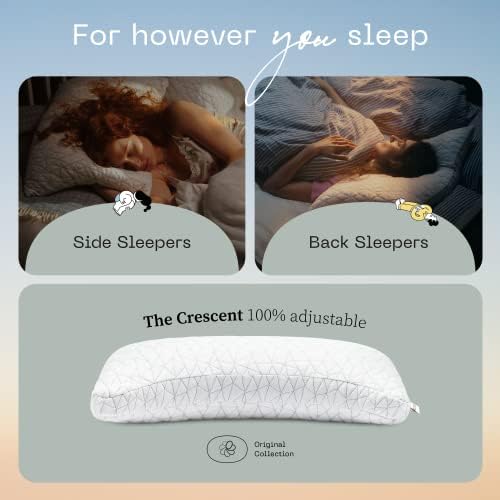 Coop Home Goods Original Crescent Adjustable Pillow for Shoulder Neck Support