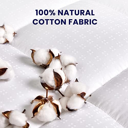 SLEEP ZONE Queen Cotton Mattress Pad with Deep Pocket