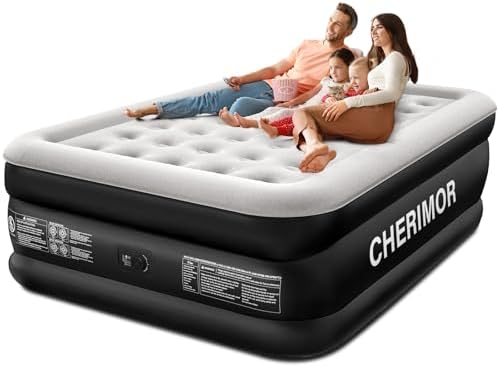 CHERIMOR Queen Air Mattress with Built-in Pump 800 lbs Support