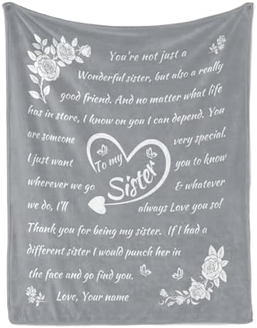 Custom I Love Sister Blanket - 30x40 Micro Flannel