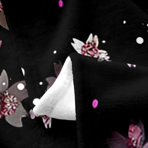 Feelyou Cherry Blossoms Flannel Fleece Throw Blanket Queen 90x90