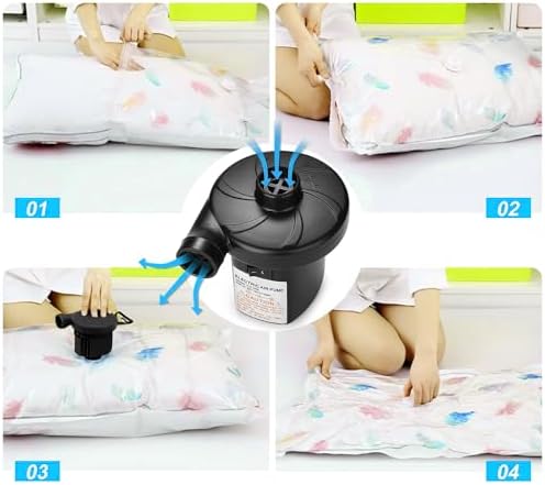 EIHUP Air Pump with 3 Nozzles for Mattress Boat Pool
