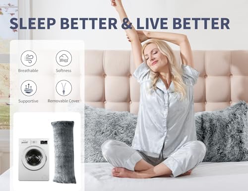 Fluffy Full Body Pillow for Adults with Memory Foam