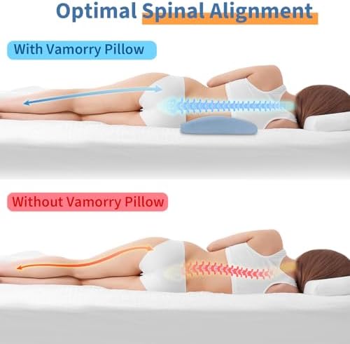 Vamorry Lumbar Support Pillow for Bed Back Pain Relief