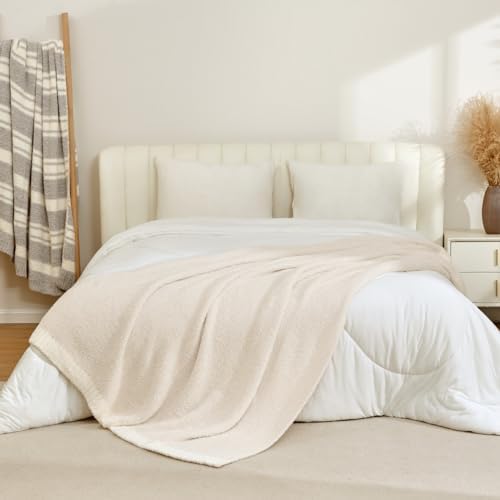 Snuggle Sac Buttery Ivory Throw Blanket - 50x60 Inches