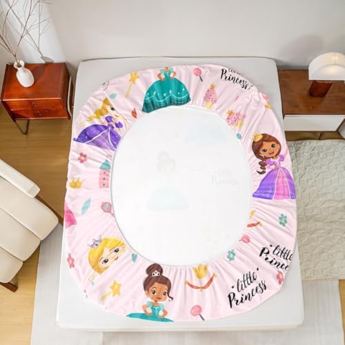 Manfei Princess Fitted Sheet Set with 2 Pillowcases